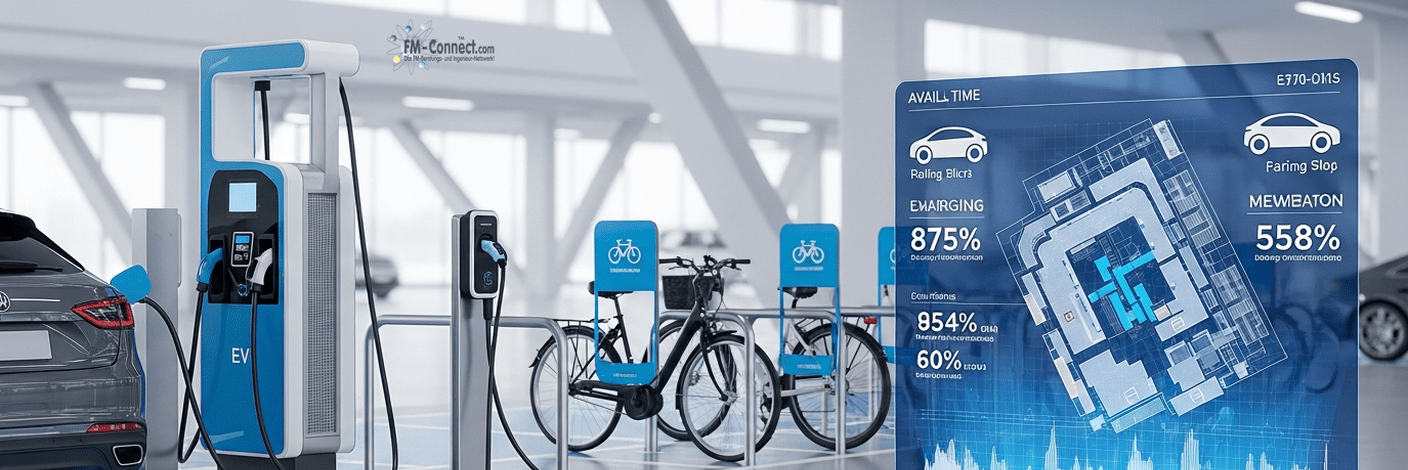 Stellplätze, Fahrrad- und E-Mobilität für moderne Bürostandorte